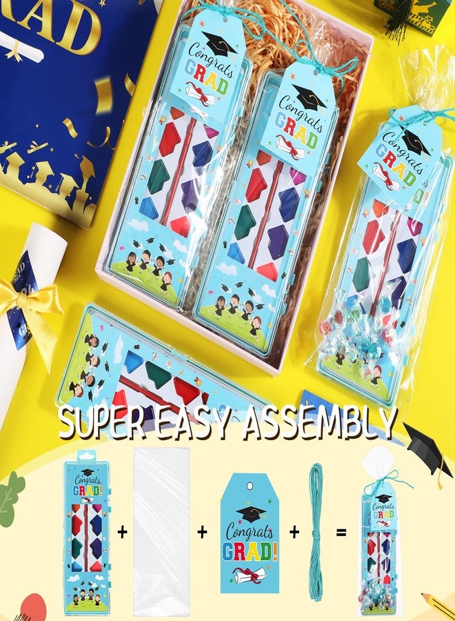 Sinload 24 Sets Back to School Student Gifts Watercolor Paint Set, 12 Vibrant Colors Washable Paint Kit with Brushes Goodie Bag Gift Tag String for First Day Party Favor Preschool Kindergarten Prizes - Image 4